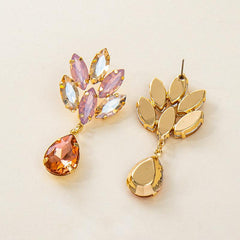 Vintage Drop-shaped Floral Earrings