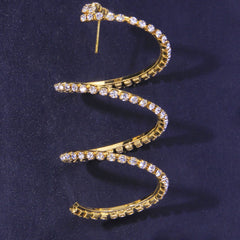 Serpentine Diamond Earrings