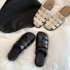 Woven Cutout Sandals