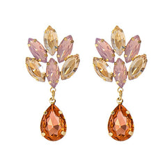 Vintage Drop-shaped Floral Earrings