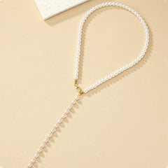 Pearl Tassel Y-shaped Necklace