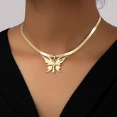 Butterfly Metal Style Necklace