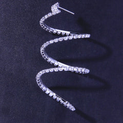 Serpentine Diamond Earrings