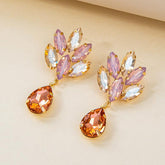 Vintage Drop-shaped Floral Earrings