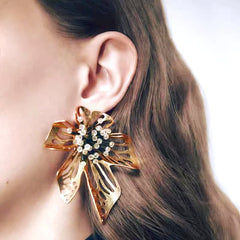 Metal Flower Earrings