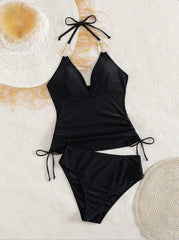 2 Piece Swimsuit Solid Bikinis Set