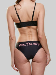 Two Piece Swimsuit with COME HERE DADDY PLEASE Letter Print Cute bikini Womens Bikini Set