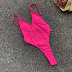 Fluorescent Green One Piece Swimsuit
