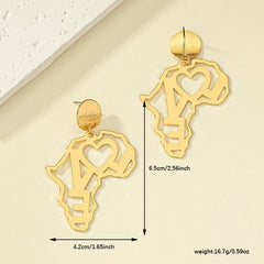 Portrait Metal Vintage Earrings