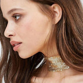 Sequined Metal Necklace