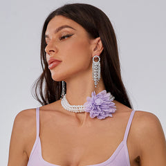 Pearl 3D Flower Necklace