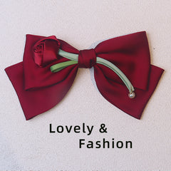 Rose Bowknot Clip Hairpin