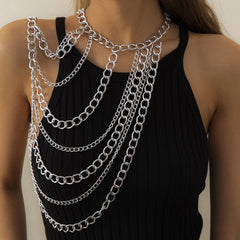 U-shaped Tassel One-shoulder Body Chain