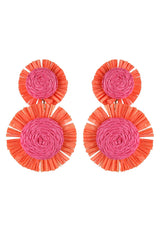 Resort Style Handwoven Floral Earrings