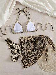 3 Piece Printed Bikinis Set