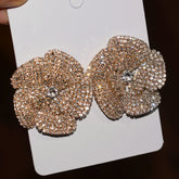 Rhinestone Flower Earrings