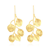 Long Gold Leaf Earrings
