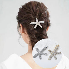 Starfish Rhinestone Hairpin
