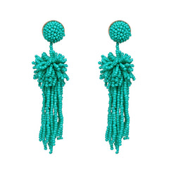 Millet Beaded Tassel Earrings