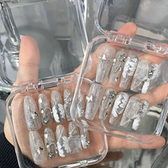 Tradescantia Sillamontana Handmade Press on Nails