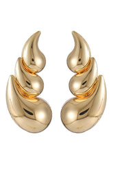 Fashionable Three-layer Drop Gold-plated Earrings