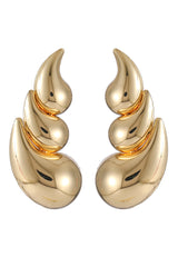 Fashionable Three-layer Drop Gold-plated Earrings