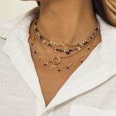 Stacking Crystal Sequin Necklaces