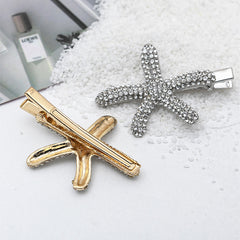 Starfish Rhinestone Hairpin