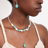 Starfish Shell Necklace and Earrings