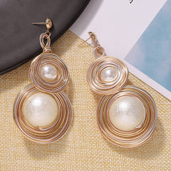 Copper Wirewound Hoop Earrings