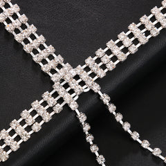 Rhinestone Arm Chain Ring Integrated Bracelet