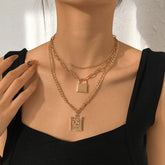 Retro Geometry Metal Necklace