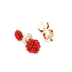 Vintage Ball Beaded Asymmetric Earrings