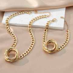 Twist Geometric Bracelet and Necklace