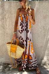 Sunday*s Color Palette Ethnic Printed Loose Cami Maxi Dress