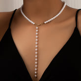 Pearl Tassel Y-shaped Necklace