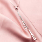 925 Sterling Silver Long Necklaces Stainless Steel Classic Triangle