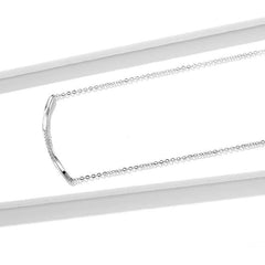 925 Sterling Silver Necklaces Clear Wave