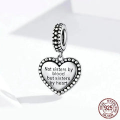 925 Sterling Silver Pendant Heart Letter