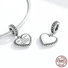 925 Sterling Silver Pendant Heart Letter