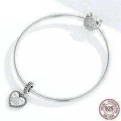 925 Sterling Silver Pendant Heart Letter