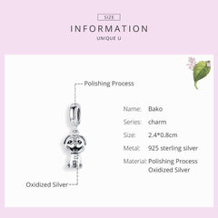 925 Sterling Silver Pendent Bako Dog