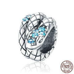 925 Sterling Silver Pendent Blue Snake