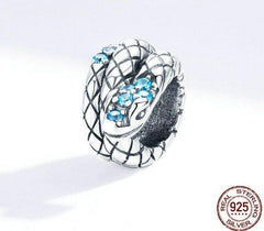 925 Sterling Silver Pendent Blue Snake
