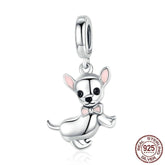 925 Sterling Silver Pendent Chihuahua Dog