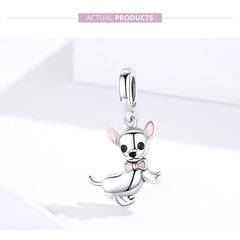 925 Sterling Silver Pendent Chihuahua Dog