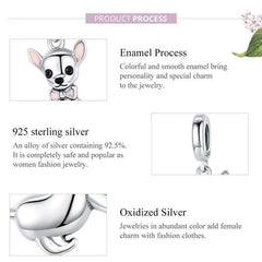 925 Sterling Silver Pendent Chihuahua Dog