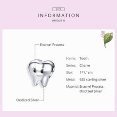 925 Sterling Silver Pendent Lovely Tooth