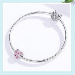 925 Sterling Silver Pendent Pink Heart