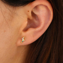 925 Sterling Silver Rainbow Blight Earrings